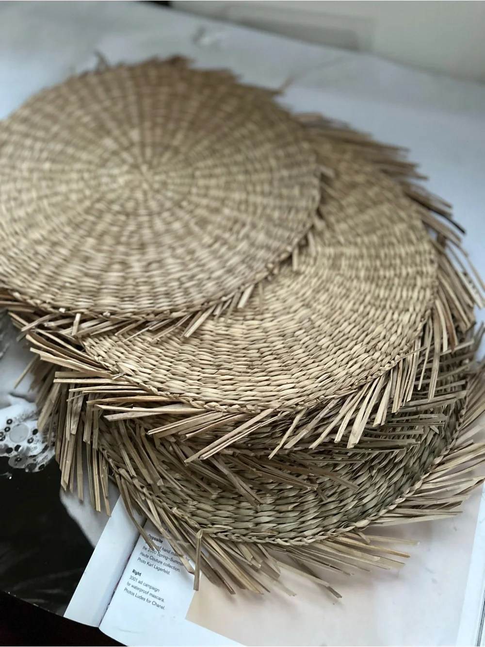 Natural Woven Straw Placemat Set - Neutral 4 pcs set